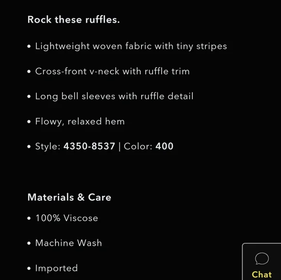 American Eagle Outfitters Deep V Blue & White Stripe Ruffle Top XS - Picture 11 of 12